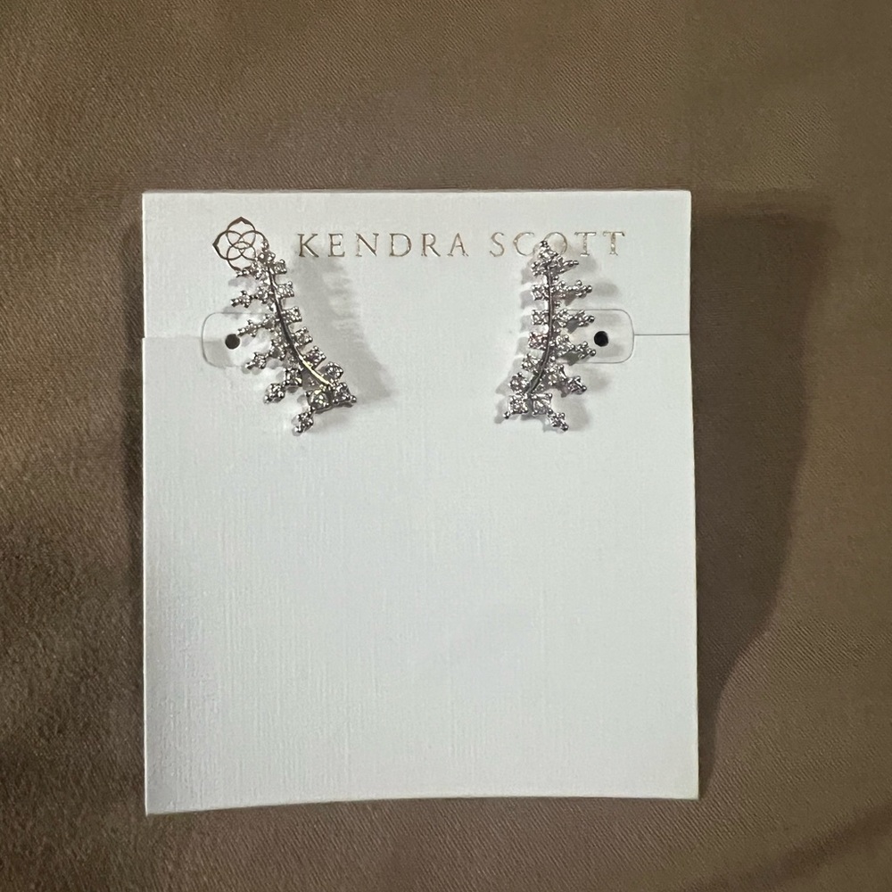 Kendra Scott Crystal Silver Earrings